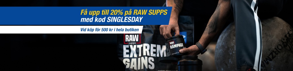 Upp till 20% p RAW Supps vid kp fr 500 kr